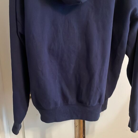 XL Jerzees blue long sleeve hooded pocketed full front zip fleece lined jacket - Picture 10 of 15